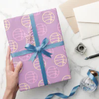 Basketball wrapping paper - dark blue