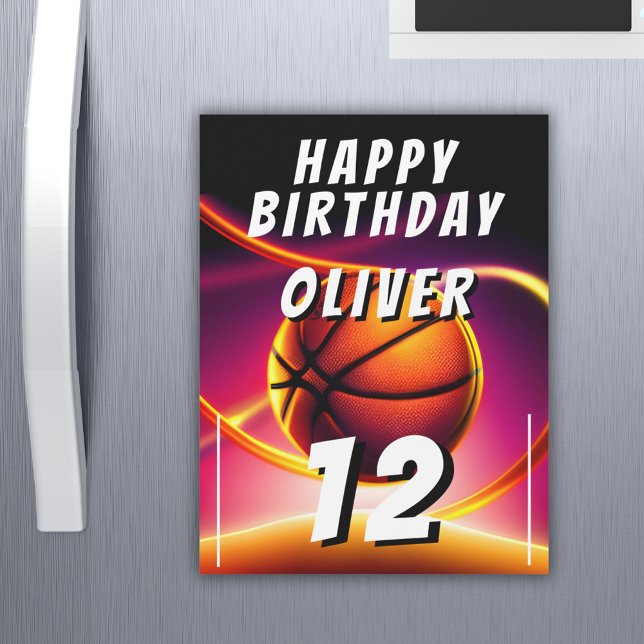 Basketball Ball Sports Happy Birthday Card (Creator Uploaded)