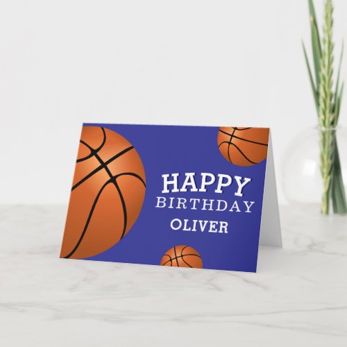 Basketball Ball Sports Happy Birthday Kids