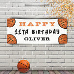 Basketball Ball Sports Kids Birthday Party Banner<br><div class="desc">Basketball Ball Sports Birthday Party Banner for kids. Personalize the banner with your name and make a cool birthday party banner for a boy or a girl who loves basketball.</div>