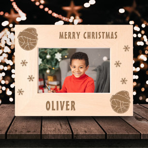 Basketball Ball Sports Merry Christmas Engraved Frames