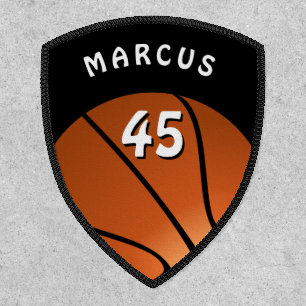 Basketball Ball Sports Player Name Number Patch