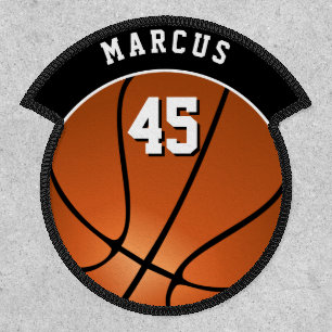 Basketball Ball Sports Player Name Number Patch