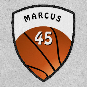Basketball Ball Sports Player Name Number Patch