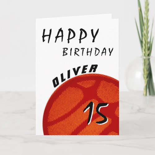 Basketball Ball Sports Teen Boys Happy Birthday
