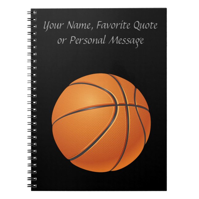 Basketball Ball, Team Sport Notebook (Front)