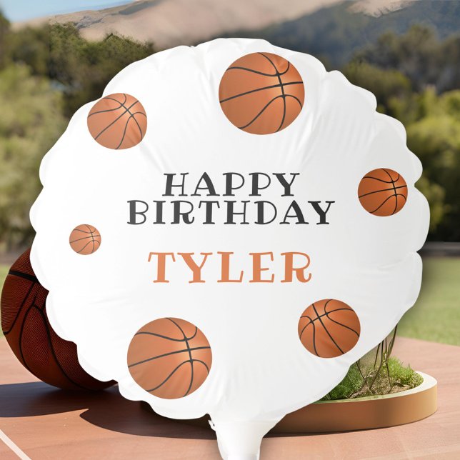 Basketball Balls Boy Birthday Party Balloon (Creator Uploaded)