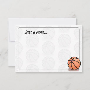 Basketball Balls Custom Just a Note Card