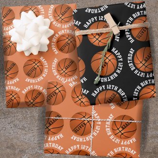 Basketball Balls Kids Name Sports Happy Birthday 
