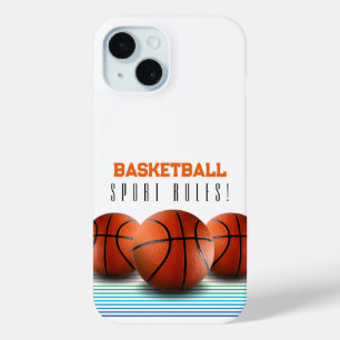 Basketball Balls Sport Rules iPhone 15 Case