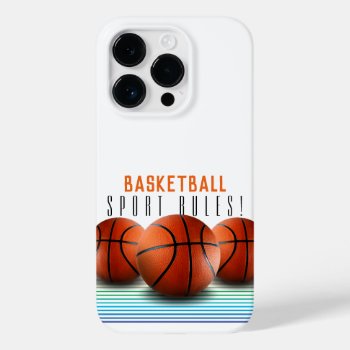 Basketball Balls | Sport Rules Case-mate Iphone 14 Pro Case by BestCases4u at Zazzle