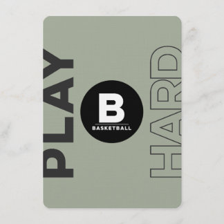 BASKETBALL Bar Bat Mitzvah Classic Invitations