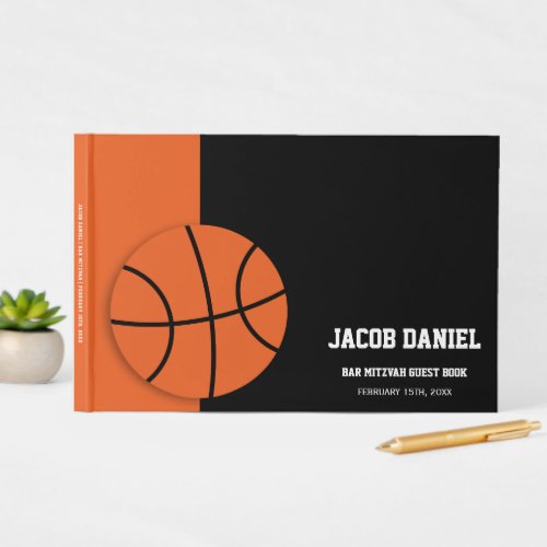 Basketball Bar Mitzvah Guest Book