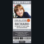 Basketball Bar Mitzvah Invites<br><div class="desc">Basketball themed bar mitzvah invites are cool and fun!  They look like a sports ticket to celebrate the event of the season.</div>
