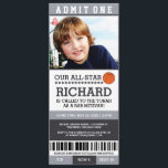 Basketball Bar Mitzvah Invites<br><div class="desc">Basketball themed bar mitzvah invites are cool and fun!  They look like a sports ticket to celebrate the event of the season.</div>