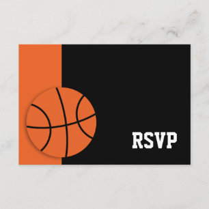 Basketball Bar Mitzvah RSVP Card