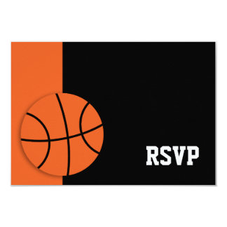 Basketball Bar Mitzvah RSVP Card