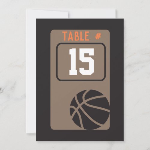 BASKETBALL Bar Mitzvah Table Seating Card