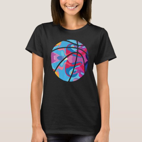 Basketball Basketball player Colorful Graphic   T_Shirt
