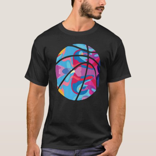 Basketball Basketball player Colorful Graphic   T_Shirt