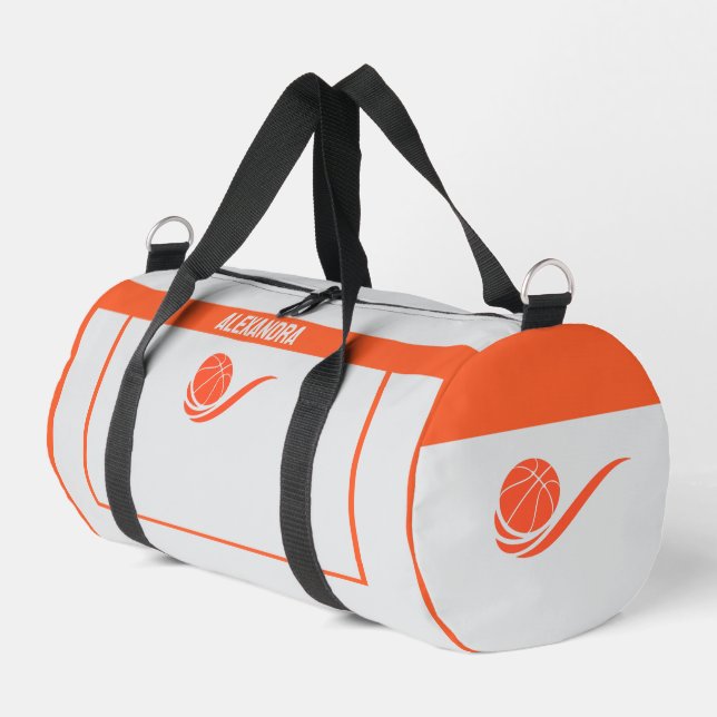Basketball, Basketball Player, Team, Gift   Duffle Bag (Left Corner)
