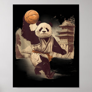 Basketball Bear Artwork Temple Drawing Basketball Poster