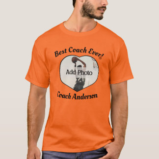 Basketball Best Coach Ever! Photo Name Customized T-Shirt