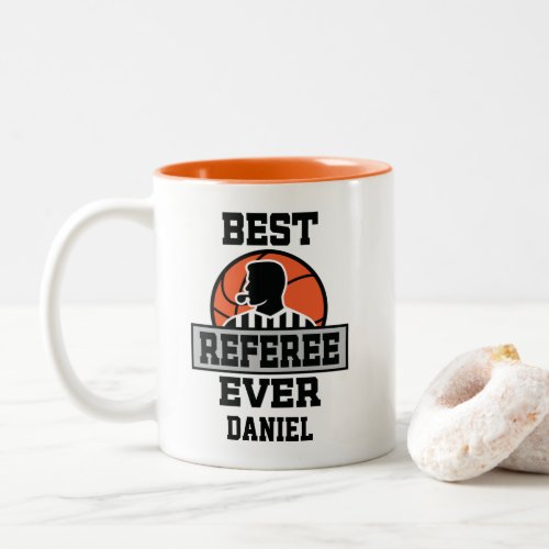 Basketball Best Referee Ever Two_Tone Coffee Mug
