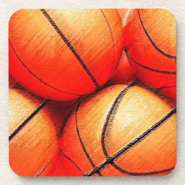 Basketball Beverage Coaster (Front)