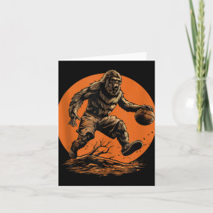 Basketball Bigfoot Artwork Drawing Basketball Play Card