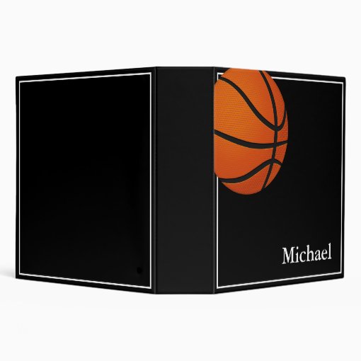Basketball BinderCustom Name 3 Ring Binder Zazzle