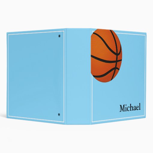 Basketball BinderCustom Name 3 Ring Binder Zazzle