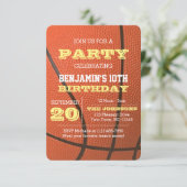 Basketball Birthday All Occasion Invitation (Standing Front)
