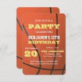 Basketball Birthday All Occasion Invitation (Front/Back)