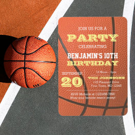 Basketball Birthday All Occasion Invitation
