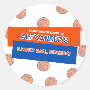 Basketball Birthday Bash Sticker