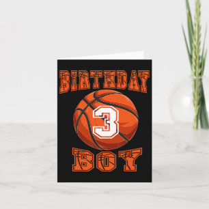 Basketball - Birthday Boy 3 Year Old 3rd Birthday  Card