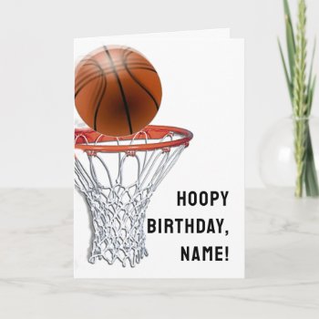 Basketball Birthday Card by ebbies at Zazzle