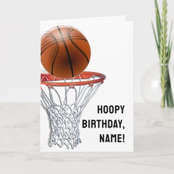Basketball Birthday Card by partygames at Zazzle