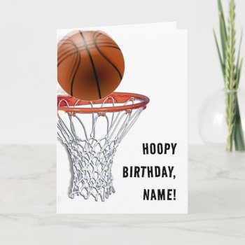 Basketball Birthday Card by surpriseshop at Zazzle