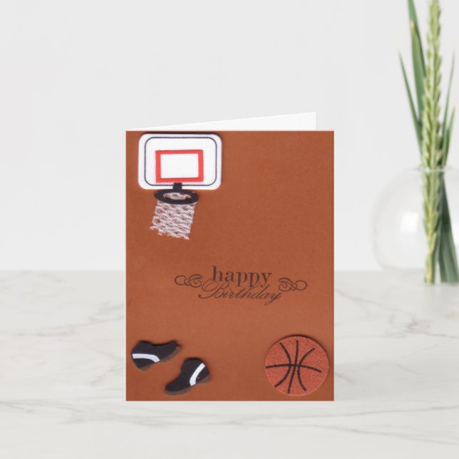 Basketball Birthday Card (Front)