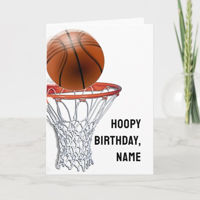 Basketball Birthday Card (Front)