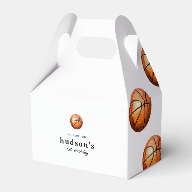 Basketball Birthday Favor Boxes (Front Side)