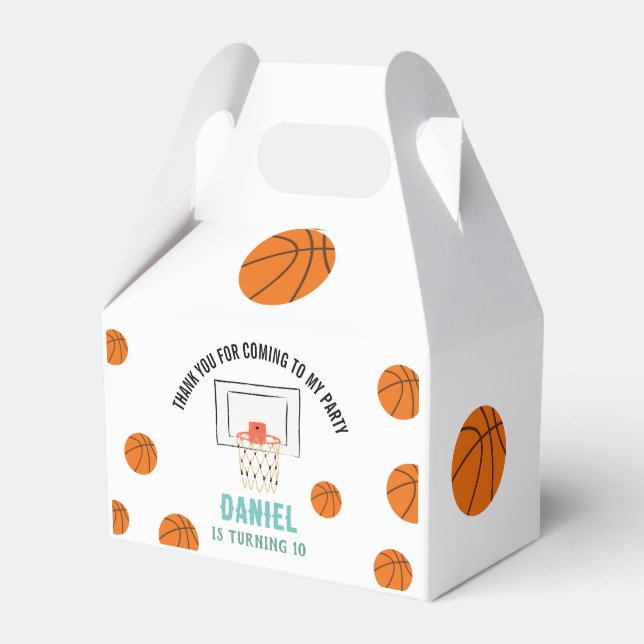 Basketball Birthday Favor Boxes (Front Side)