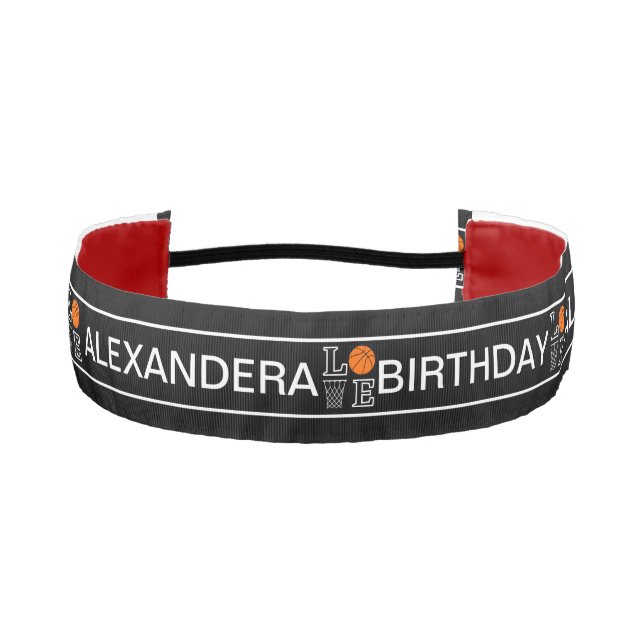 Basketball Birthday Gift, Basketball Player Athletic Headband (Front)