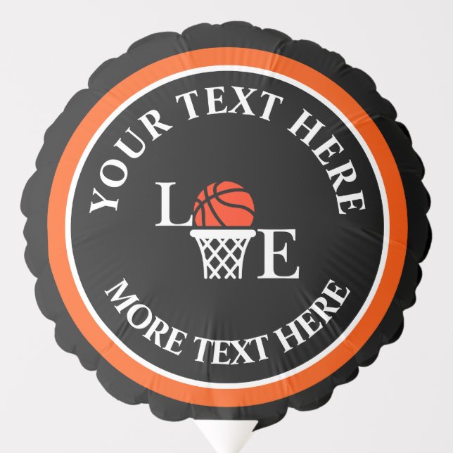 Basketball Birthday Gift, Basketball Team Player Balloon (Front)