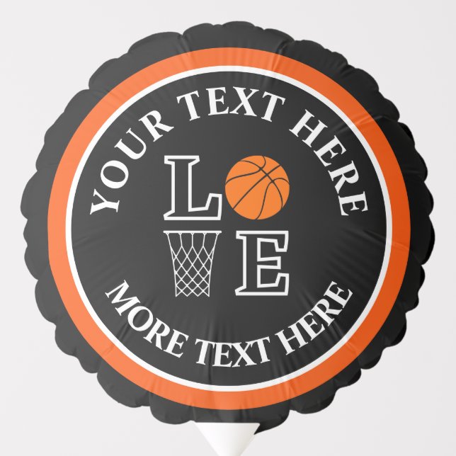 Basketball Birthday Gift, Basketball Team Player Balloon (Front)