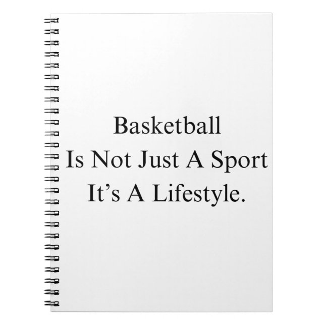 Basketball Birthday Gift For Team With Quote Notebook (Front)
