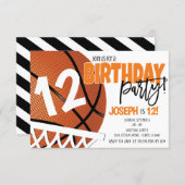 Basketball Birthday Invitation (Front/Back)