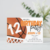Basketball Birthday Invitation (Standing Front)